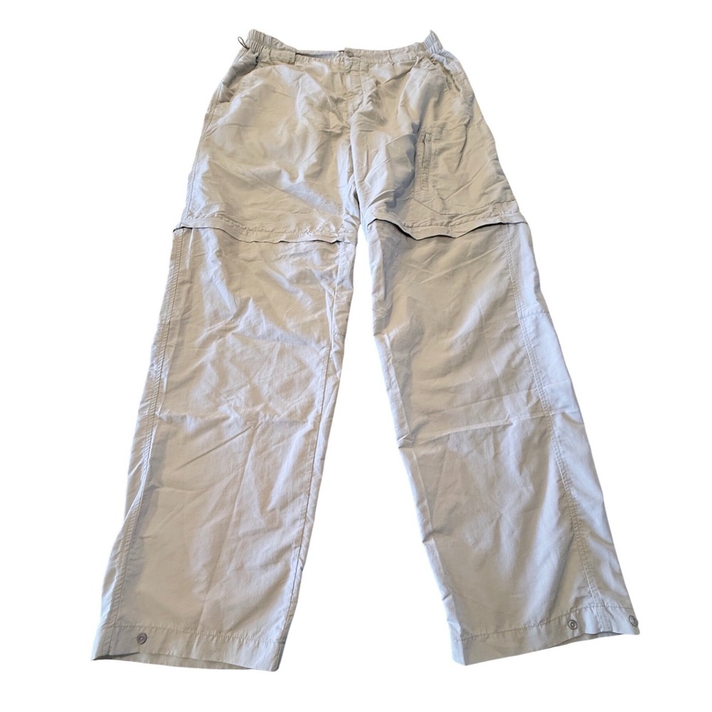 Simms Fishing Products Convertible Zip Off Cargo Pants Mens Large Beige Nylon
